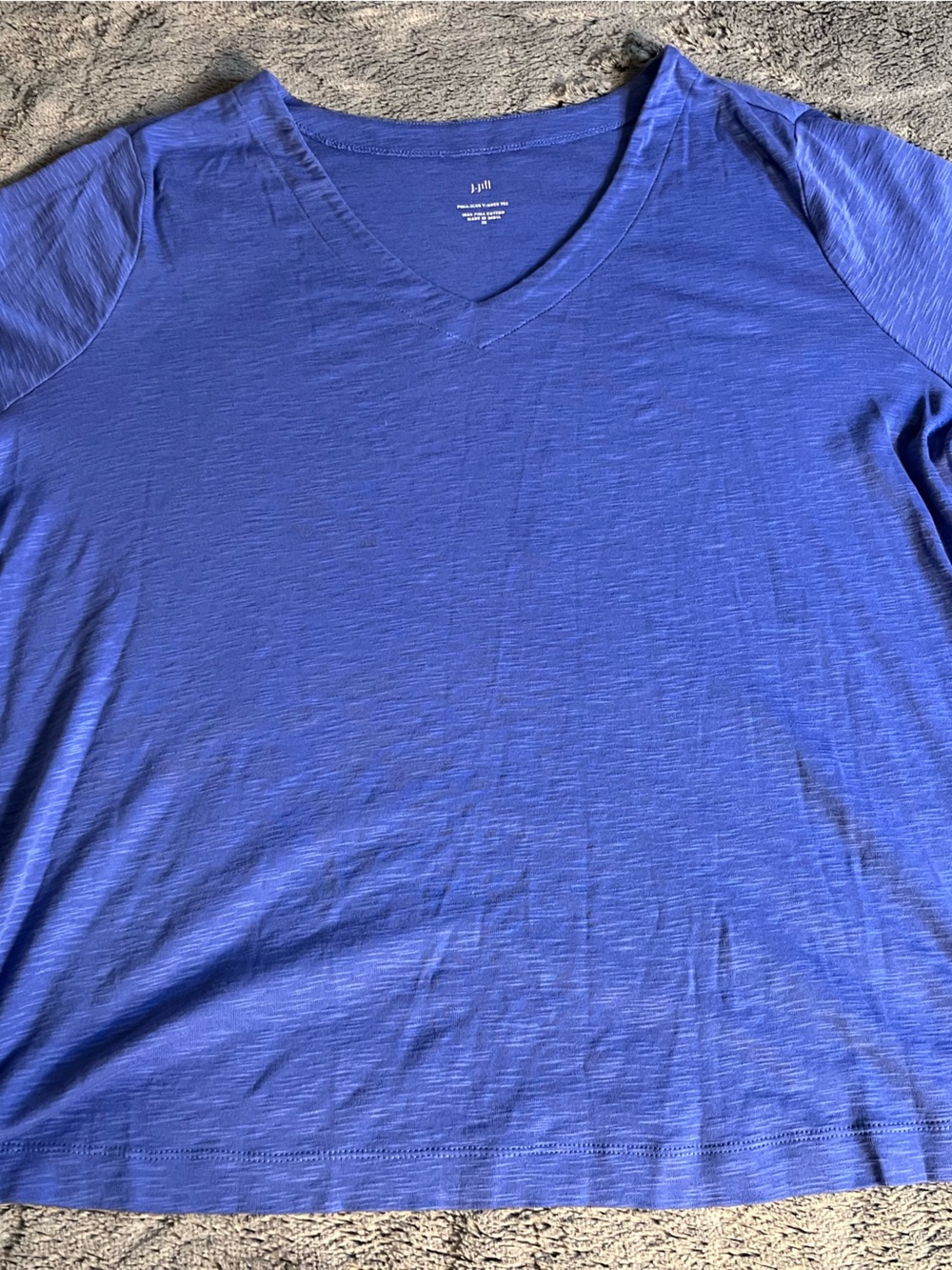 J.Jill Pima V-Neck Blue Short Sleeve Tee Size 2X - Picture 8 of 9